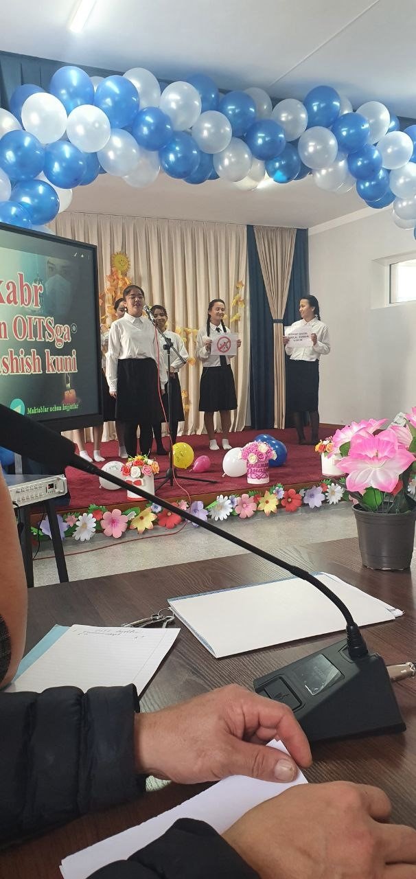 Maktabimizda 1-dekabrda Butun jahon OITSga qarshi kurashish kuni munosabati bilan tadbir tashkillashtirildi.